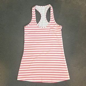 lululemon racerback tank stripes size 6 WS